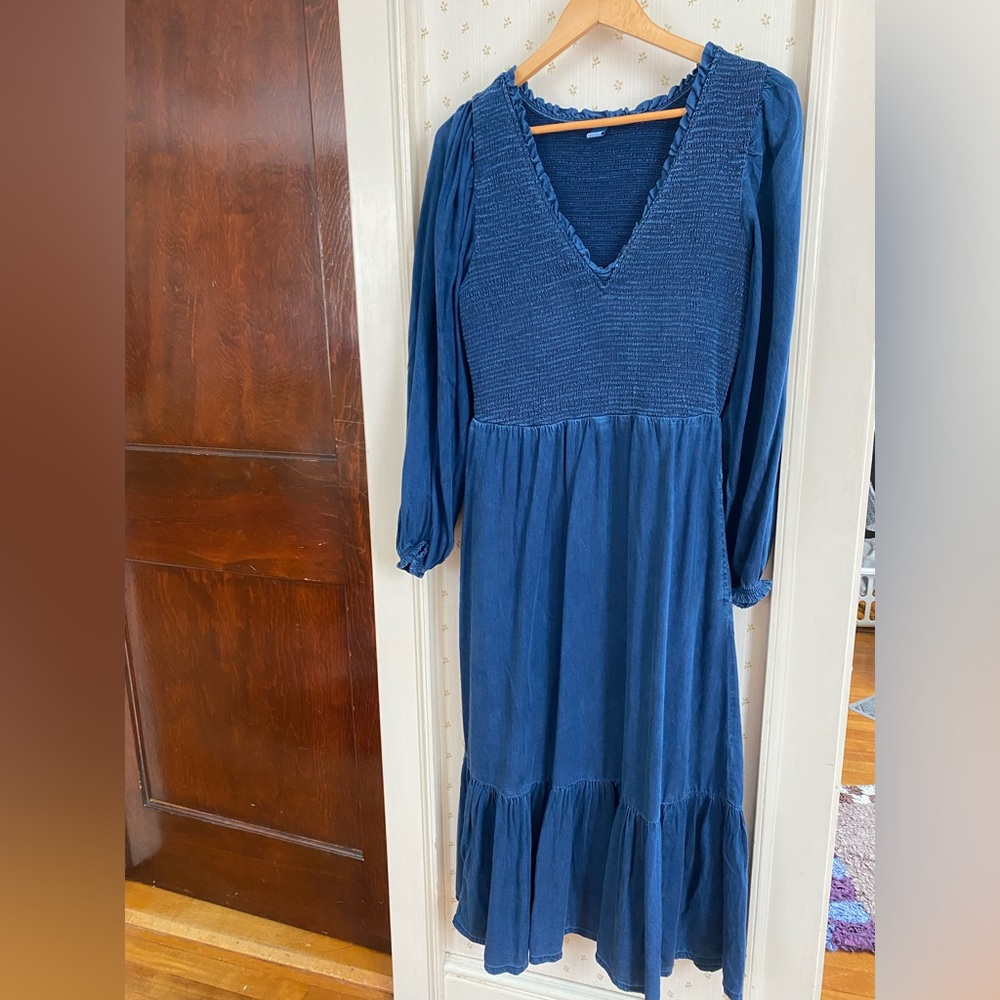 Midi denim dress